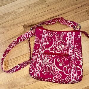 Vintage Pink Vera Bradley Cross-Body Twirly Birds